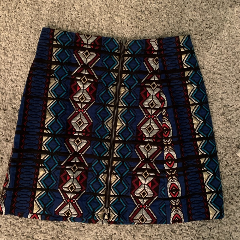 J Crew pencil skirt with tribal print, size 8